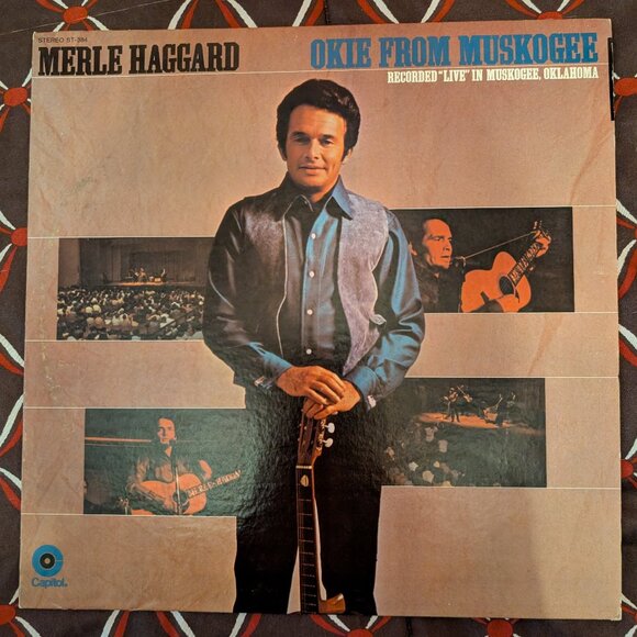 Merle Haggard Okie From Muskogee Recorded "Live" In Muskogee Oklahoma LP Record - Picture 1 of 6